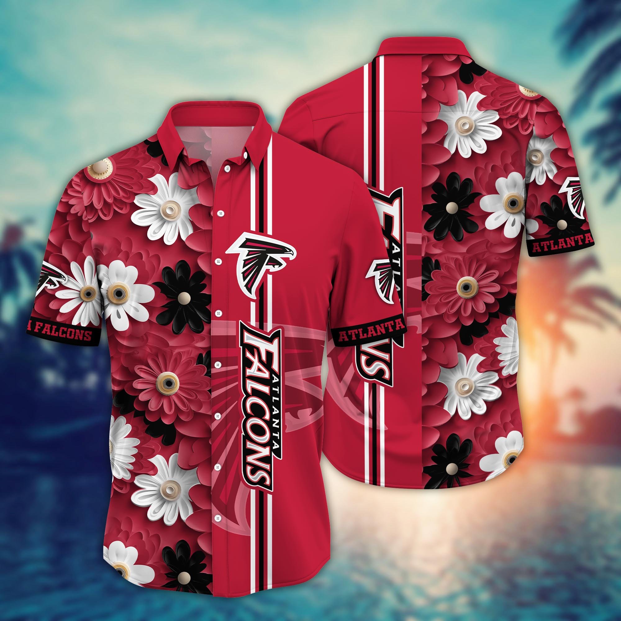 Atlanta Falcons Flower Hawaii Shirt And Tshirt For Fans, Summer Football Shirts NA49574